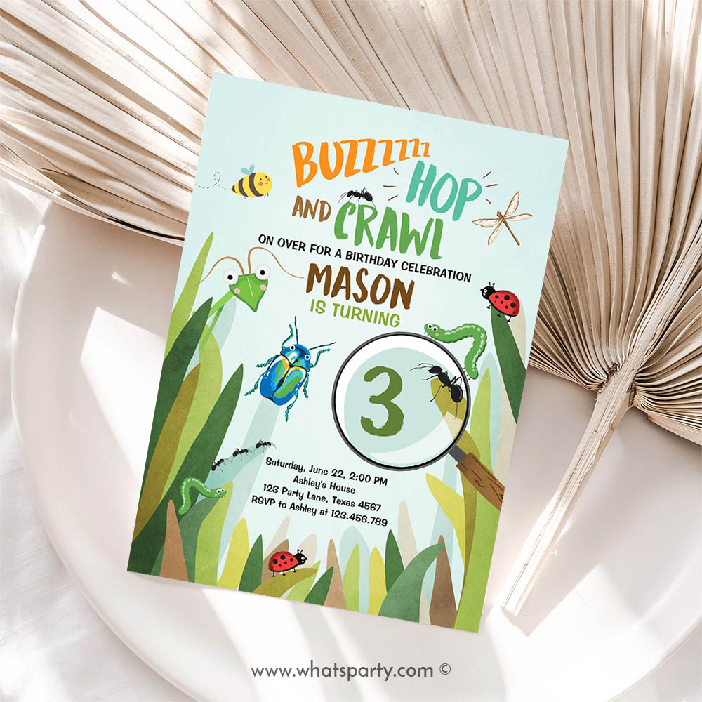 Bug Birthday Invitation