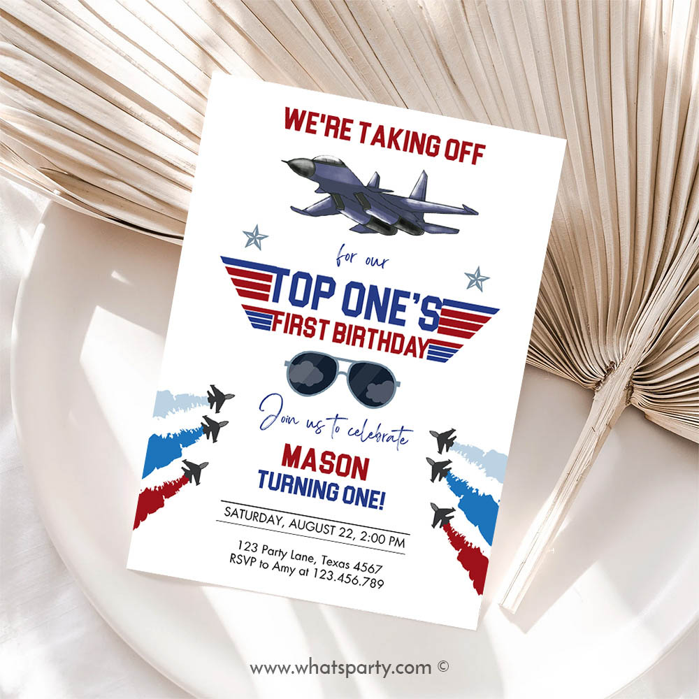 Fighter Pilot Birthday Invitation