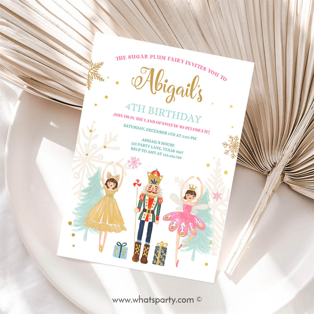 Nutcracker Invitation, Nutcracker Birthday Invitation