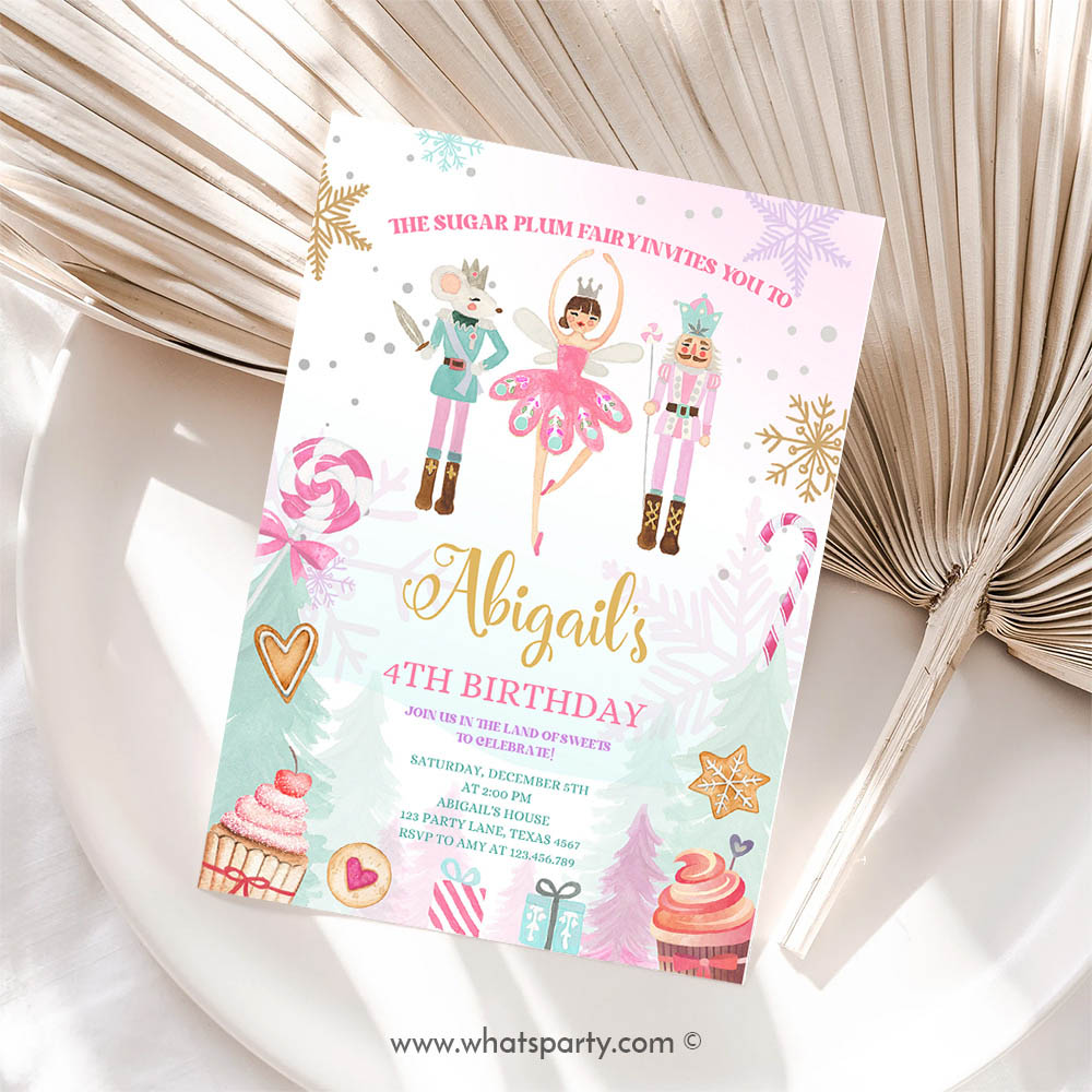 Nutcracker Invitation, Nutcracker Birthday Party Invitation