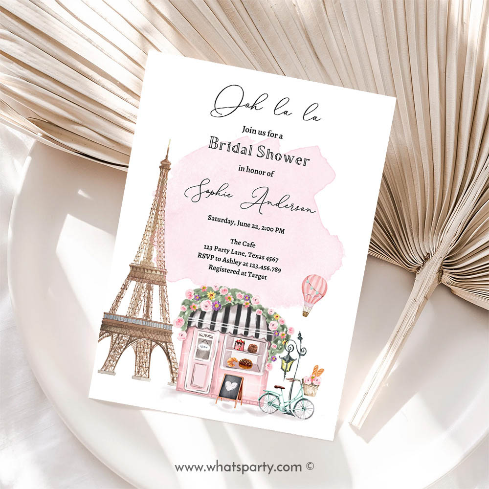 Paris Invitation, Paris Bridal Shower Invitation