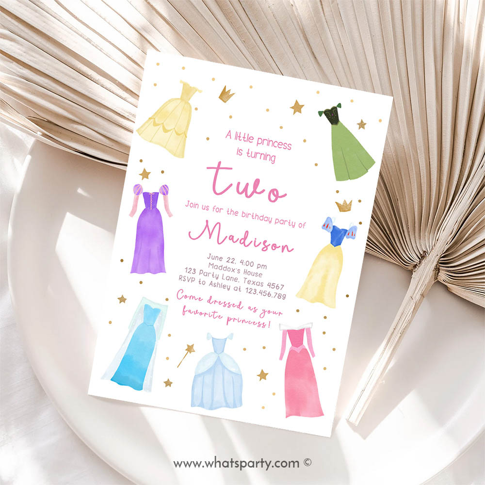 Princess Invitation, Princess Birthday Invitation