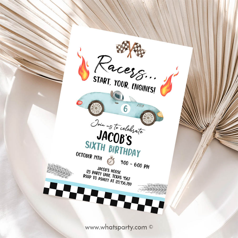 Racing Birthday Invitation