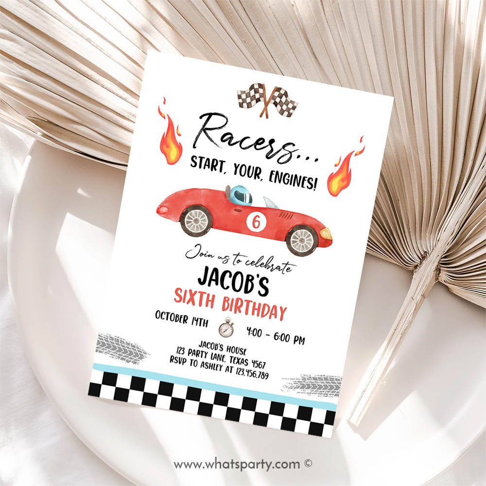 Racing Birthday Invitation