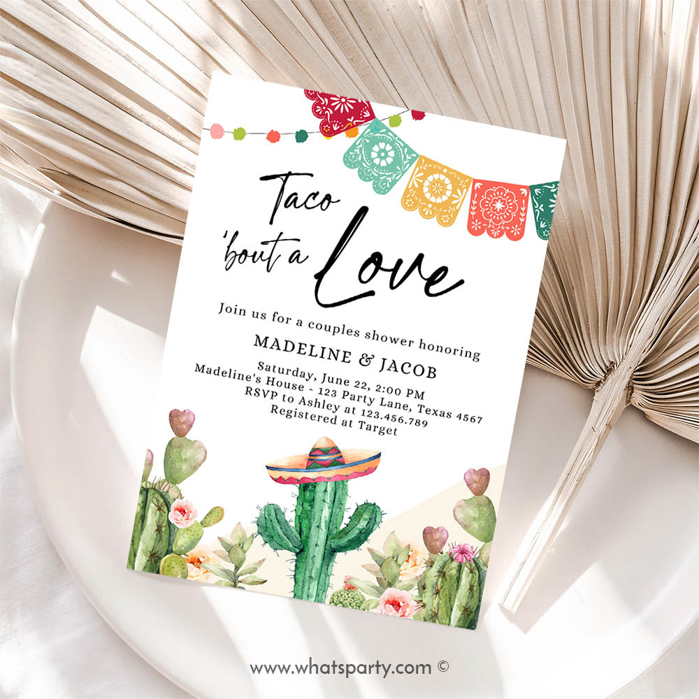 Taco Invitation, Taco Bout Love Couples Shower Invitation