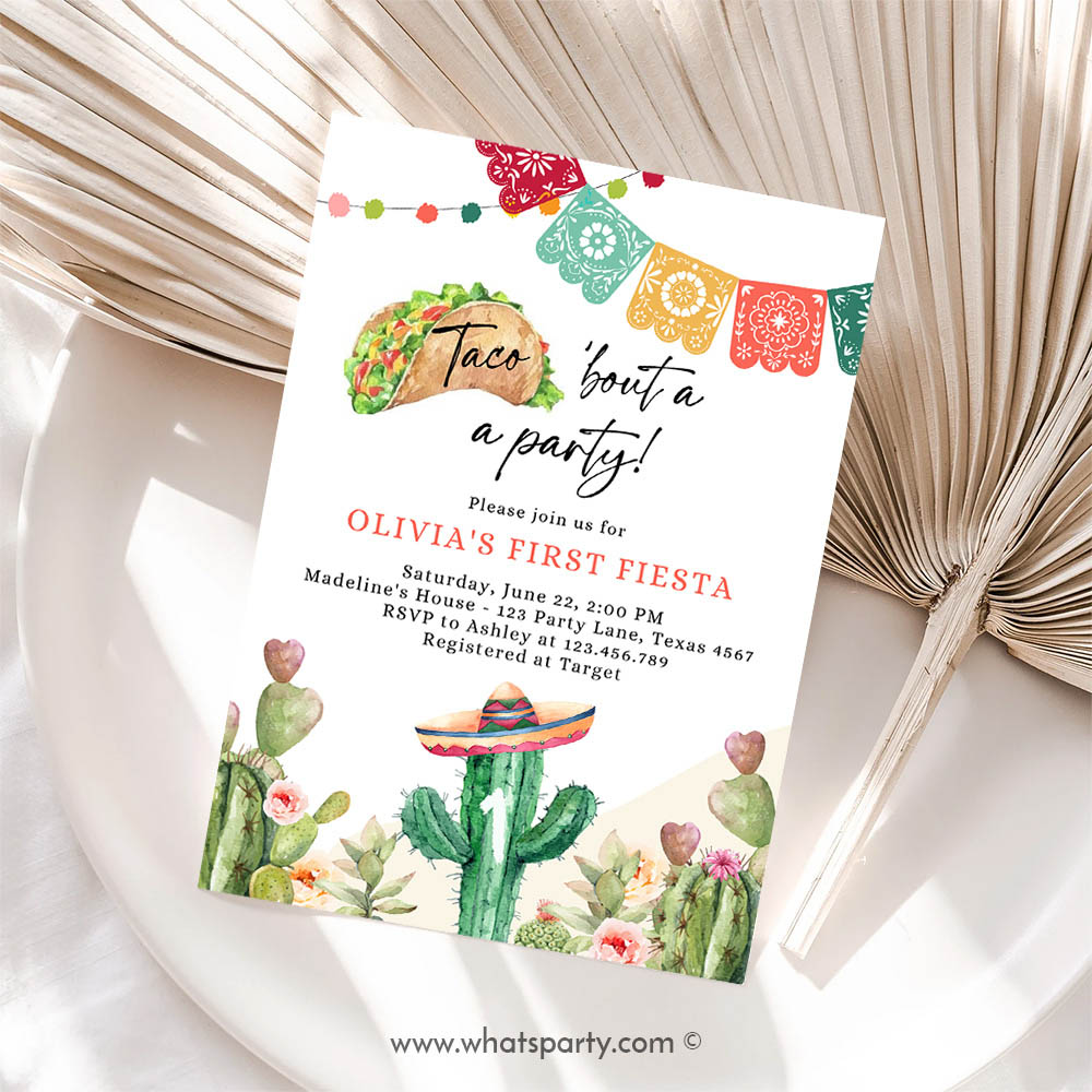 Taco Invitation, Taco Bout a Party, Birthday Invitation